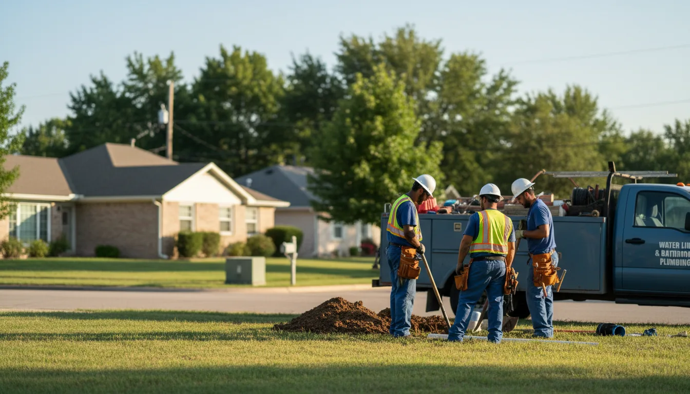 Residential water line and bathroom plumbing service in Hooper, NE